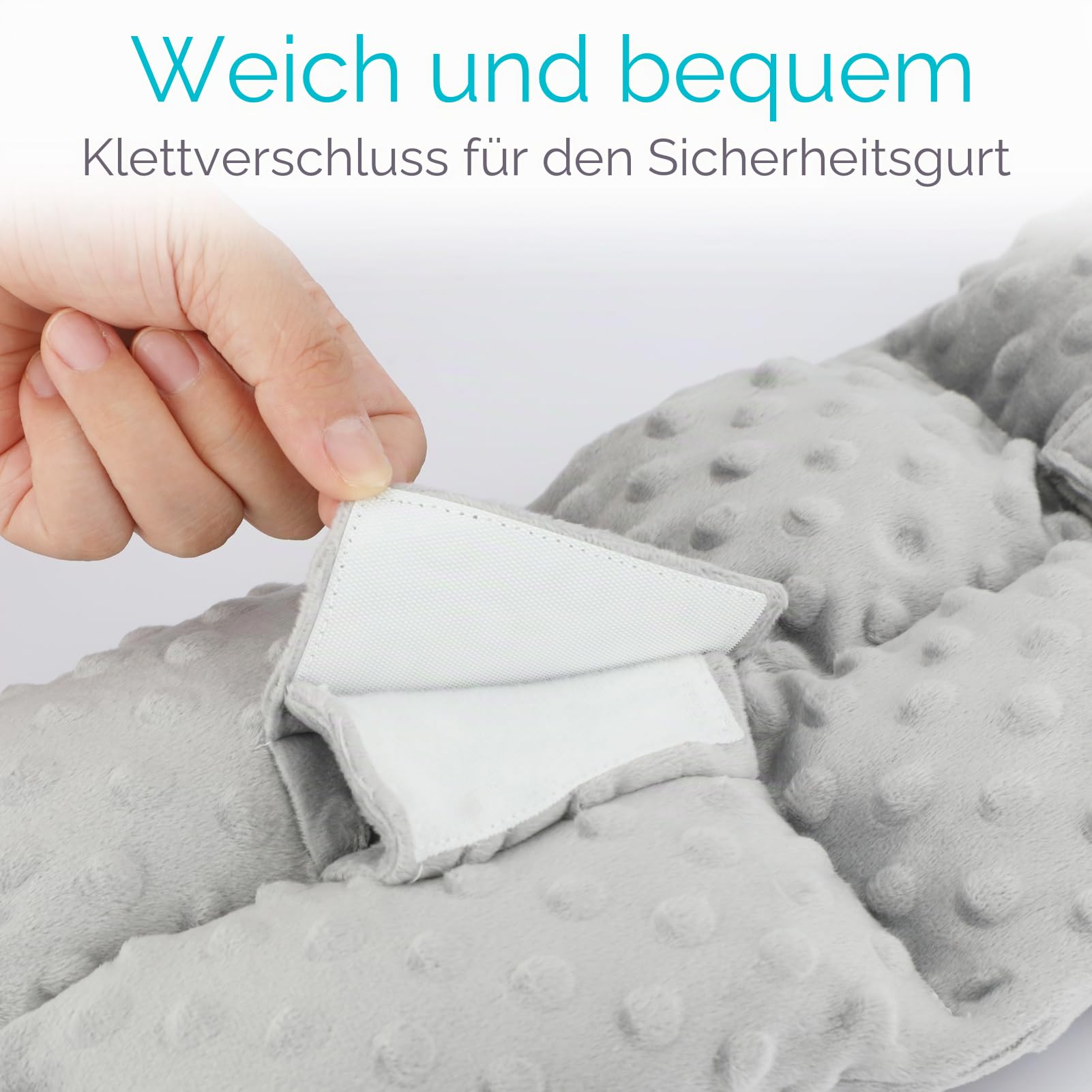 Stoma-Sicherheitsgurtkissen, Stoma-Sicherheitsgurtschutz, Stomabeutel-Bezugskissen zum Autofahren, Ileostomie, Stoma-Stützkissen, Urostomie-Zubehör, Auto, Damen, Herren, Minky Dot Hellgrau