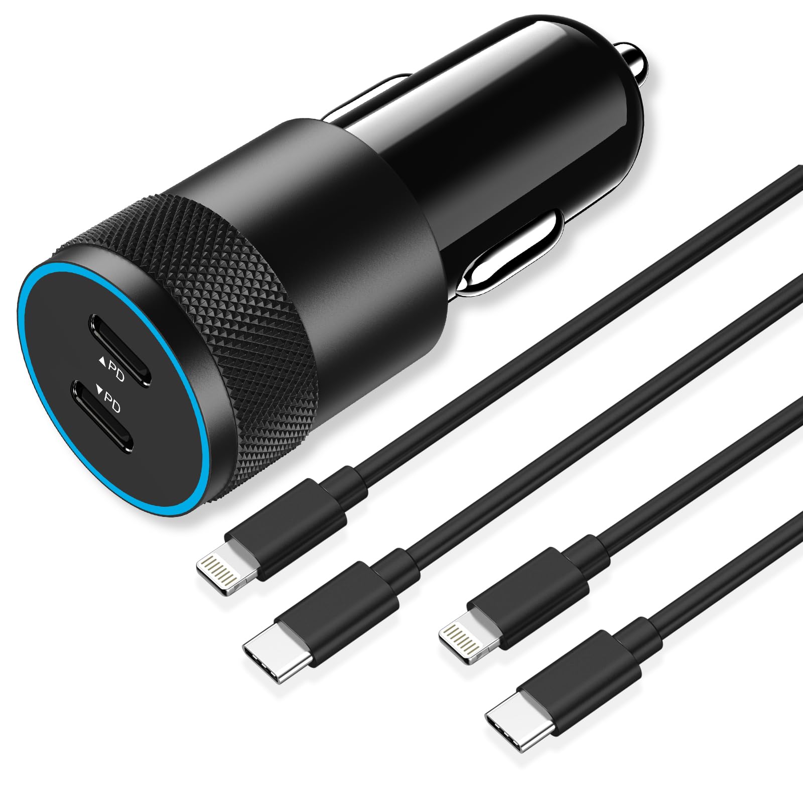 5 Pack USB C Car Charger Adapter, Aymla 60W Dual PD 3.0 Auto Cigarette Lighter Car Plug 2 Ports Type-C Fast Charging for iPhone 17/16 Pro Max/15 Plus, Samsung Galaxy S26/S25, Google Pixel 10, iPad