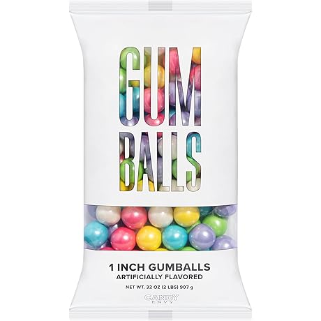 Candy Envy Shimmer Spring 1-Inch Gumballs - Oodles of Refreshing Flavors in a Vibrant Assortment