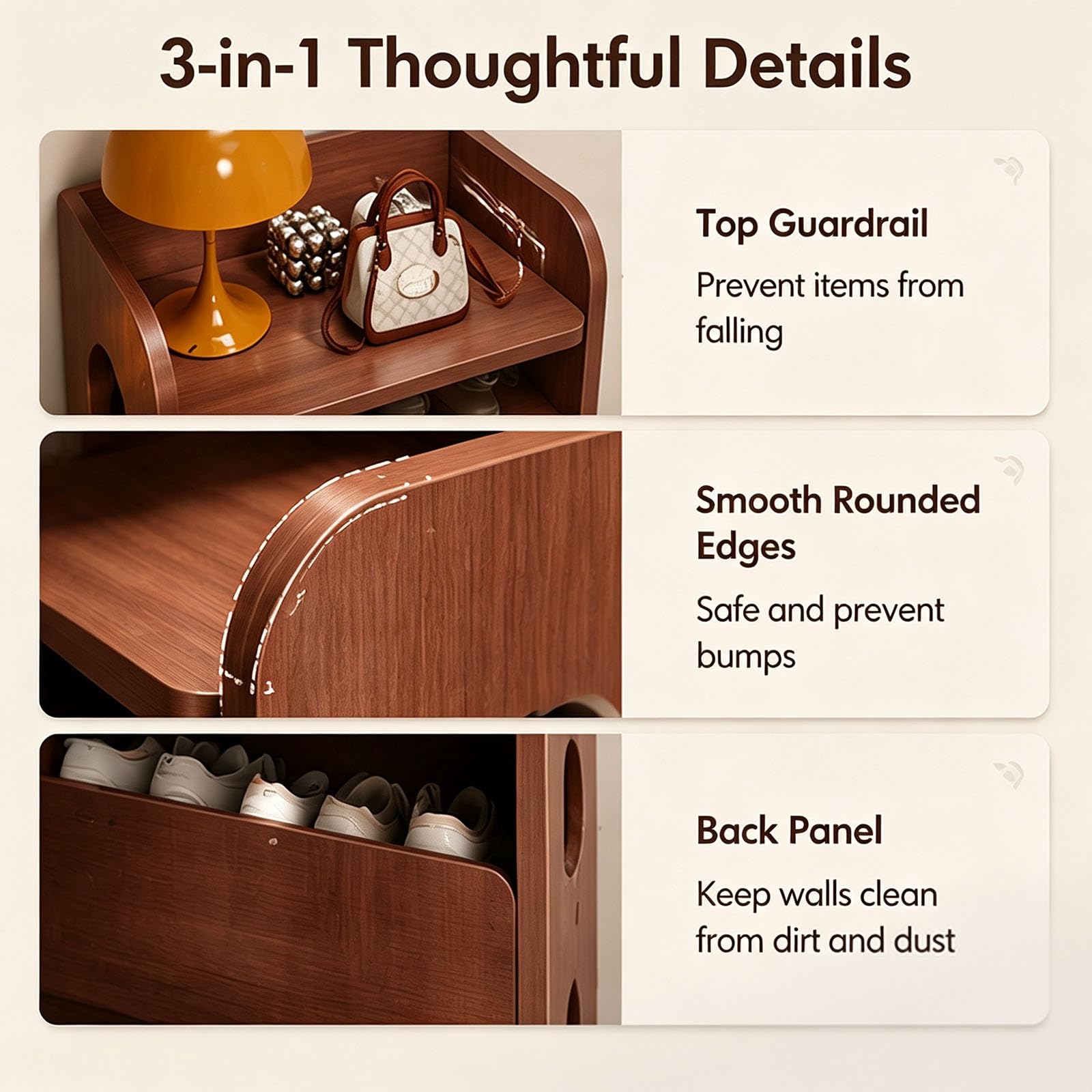 Genérico Zapatero Vertical Delgado, Zapatero Organizador for Entrada, Estante de Exhibición de Madera for Pasillo, Dormitorio