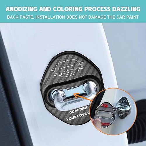 Miniatura 5 de Cubierta de acero inoxidable para Toyota Tacoma Tundra Camry para Honda Civic Accord CRV Accesorios (fibra brillante)