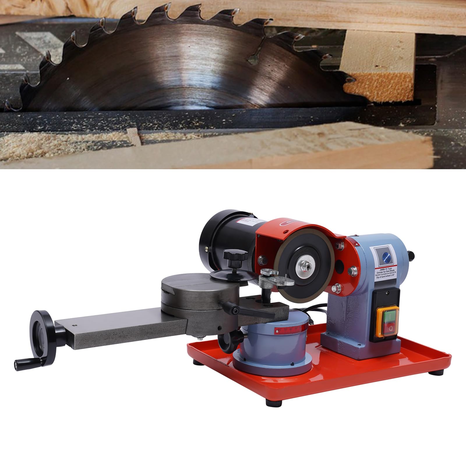 MINRS Ostrzałka do piły tarczowej 250 W, 80-700 mm, do brzeszczotów, do pił z tworzywa sztucznego, drewna, stopu aluminium, 2850 obr./min 220 V