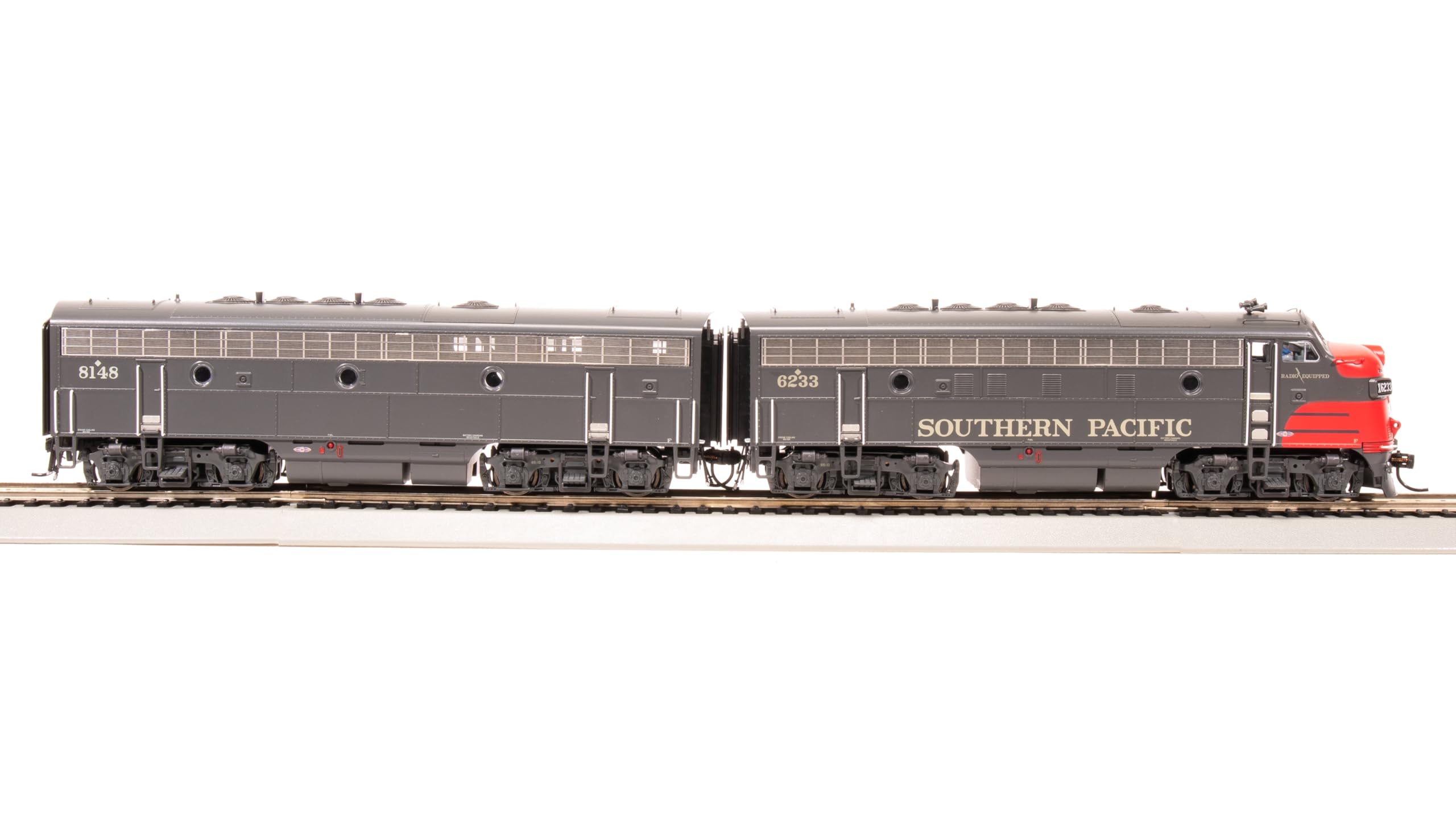 Broadway Limited 8196 EMD F7 AB, SP 6233/8148, Bloody Nose, A-Unit Paragon4 Sound/DC/DCC, Unpowered B, HO Scale