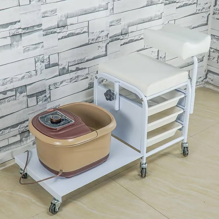 Amazon｜車輪付きサロントロリーカート、360°回転ハンドサポート付き三