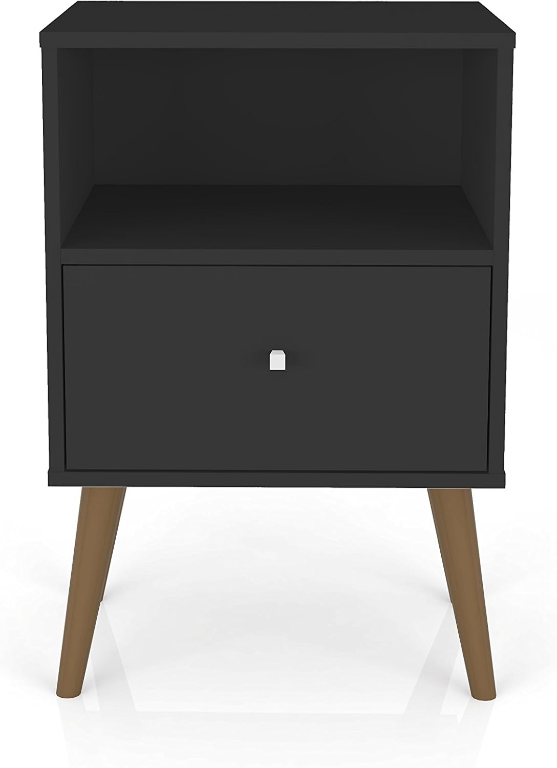 Manhattan Comfort Liberty Nightstand, Black