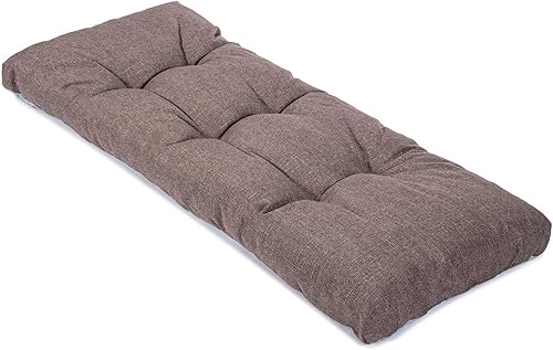 SEKUMDAN Cojín de banco para silla de exterior, cojines de descanso, duraderos, antideslizantes, sobrellenados, para porche, columpio, piano, sofá