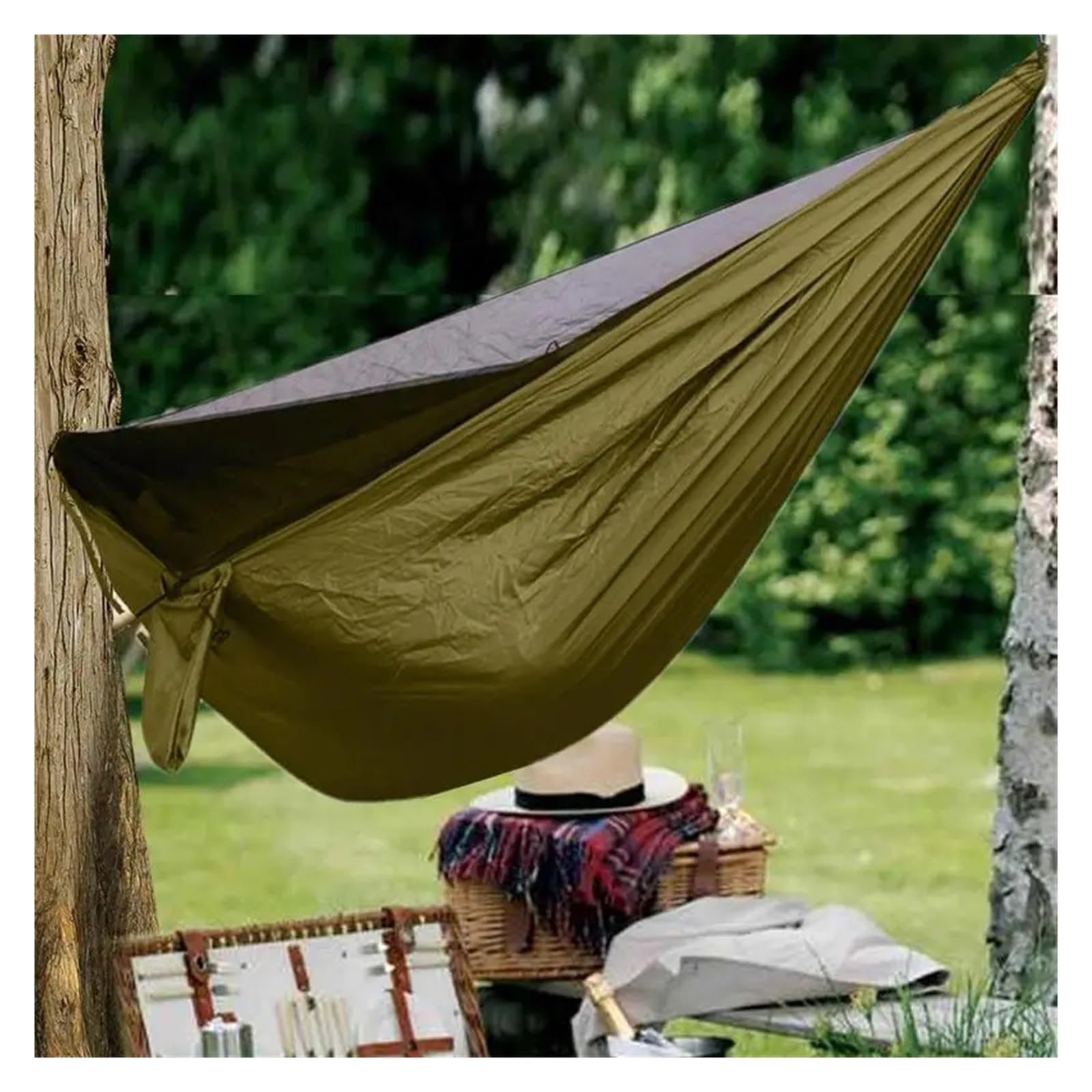 Hamac, Lot De 2 Hamacs avec Moustiquaire, Pliable pour Le Camping/Jardin