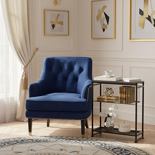 Miniatura 4 de Dulcii Mesa auxiliar pequeña para espacios pequeños - Mesa auxiliar delgada con revistero, mesa auxiliar estrecha para sala de estar, mesita de