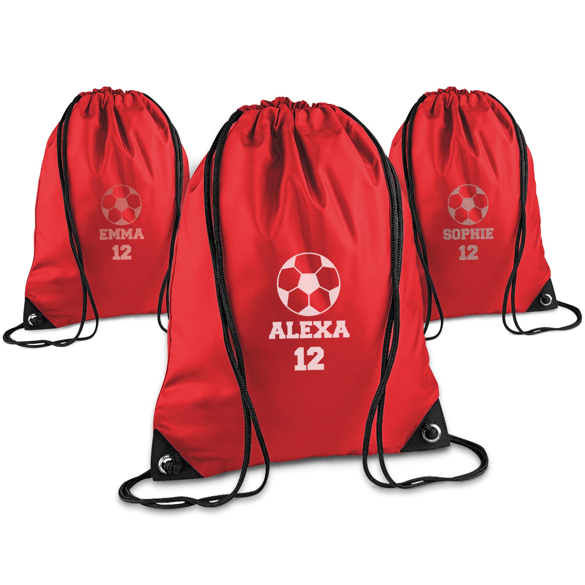 Print Maniacs Personalised Drawstring Bag for Kids Back to School PE Bag, Swim Bag with Name Ideal for Boys, Girls, Toddlers,and Primary School Students Perfect School Bag Red