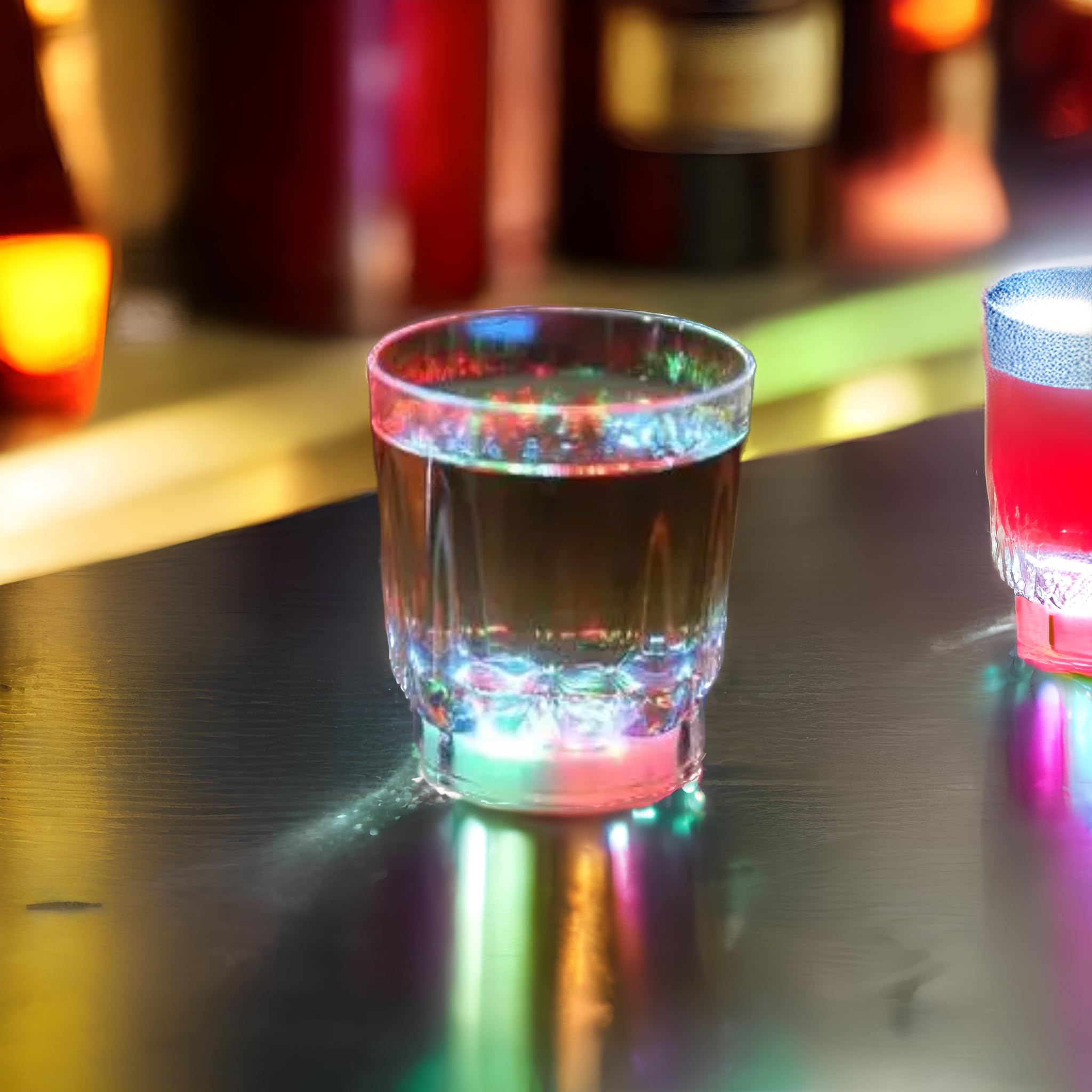 mushroomcase 24 pcs 2 oz Flash Light up Cups Flashing Shots Glasses For New year party, Birthday party Festival