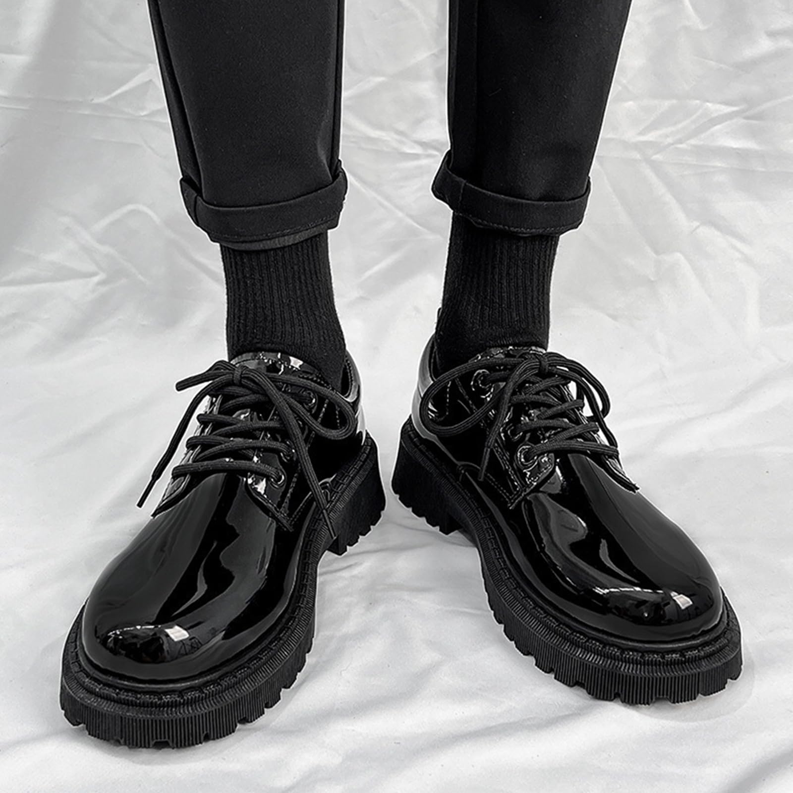 Uomo Formale Affare Scarpe da Sera | Pelle, in vernice, Resistente, Stringate, Punta Tonda, Oxford, Sposa, Party