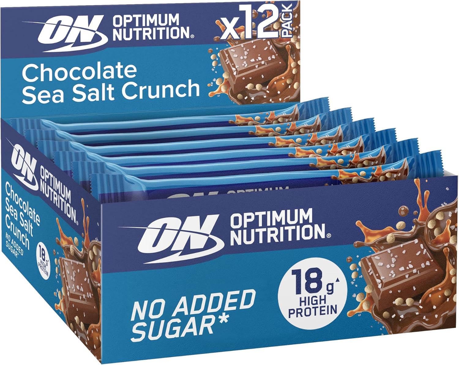 Optimum Nutrition Crunchy Protein Bar (12x55g) Chocolat Sel de mer Crunch
