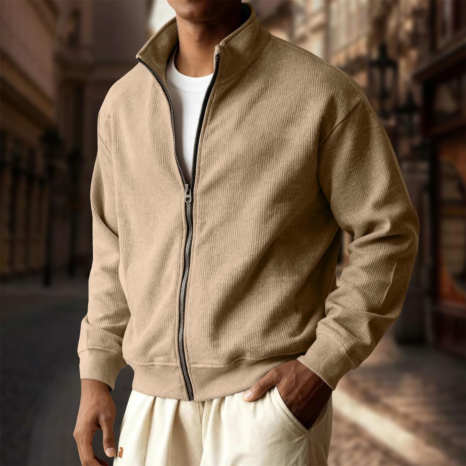 Générique Veste Homme Mi Saison Vestes Bomber Manteaux Décontracté À Trench-Coat, Classique Pardessus Doublure Thermique D'hiver Vestes De Vacances D’automne Et D’hiver Randonnée