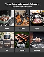 Vista 4 de GoveeLife Termómetro inalámbrico Bluetooth para carne con base LCD digital independiente, rango ilimitado WiFi, precisión de ± 1.8 ℉, sondas