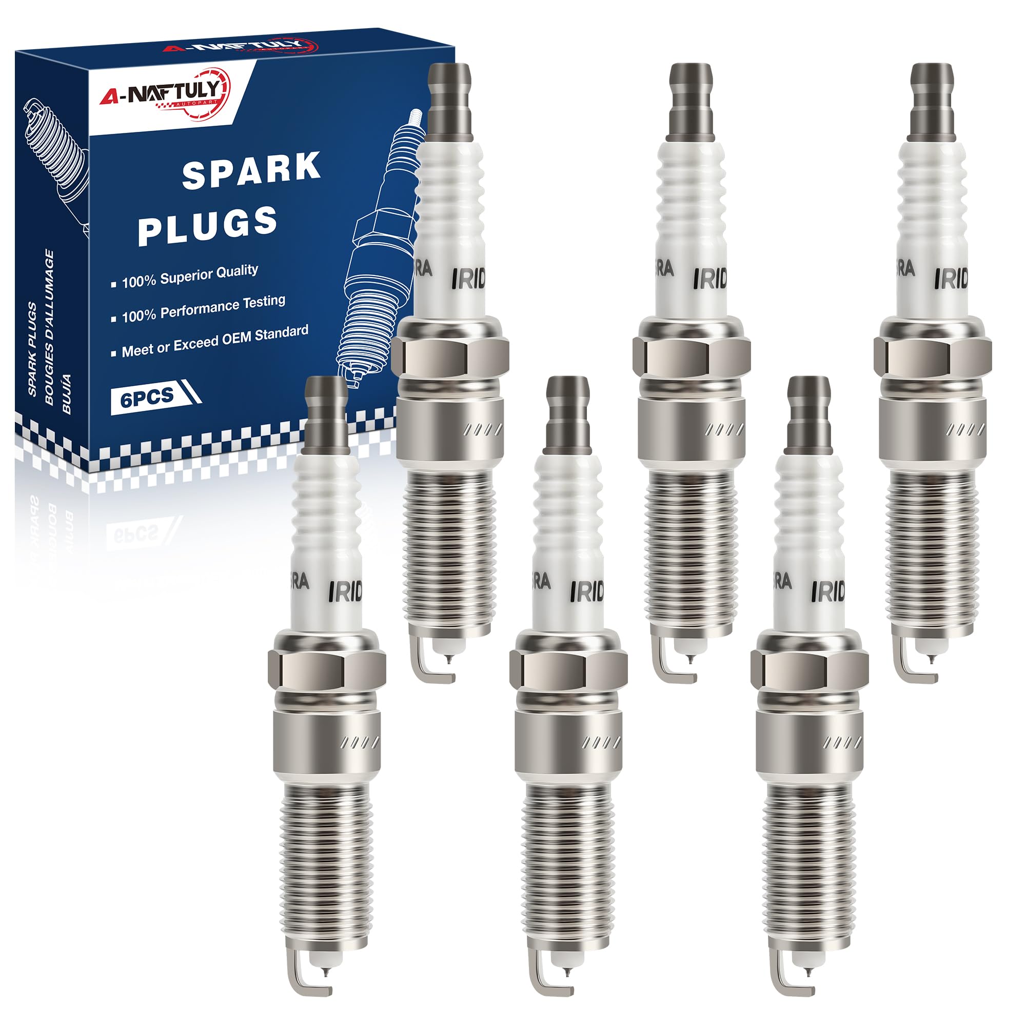 Iridium Platinum Spark Plugs (6-Pack)