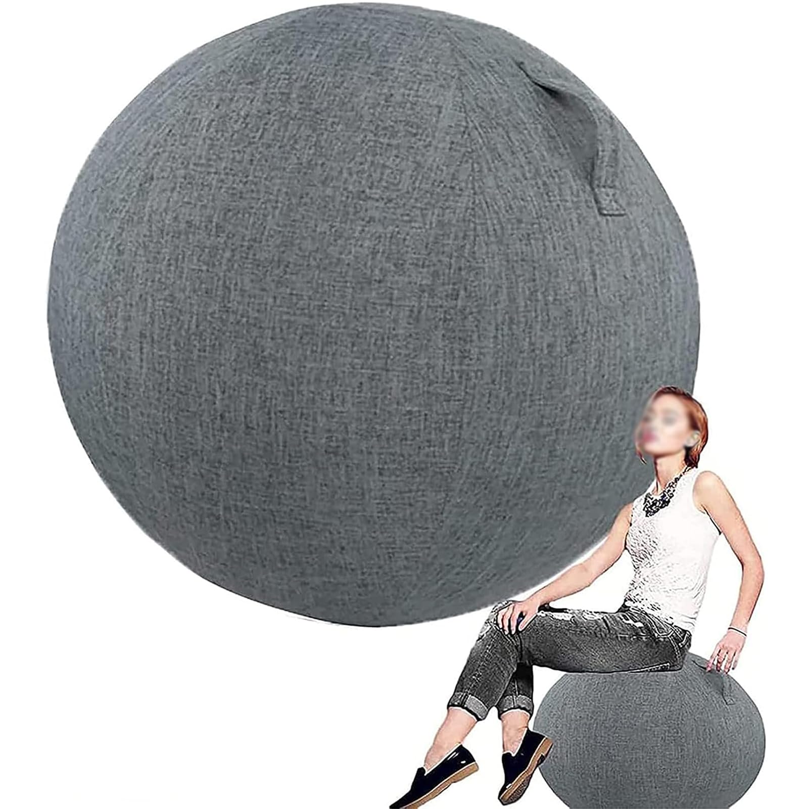Funda Para Pelota De Ejercicio De 55 65 75 Cm Con Mango Cubierta De Pelota De Entrenamiento A Prueba De Polvo Cubierta Para Pelota De Pilates Cómodo Para Yoga Pilates Gimnasio,003,65cm/25.59inch