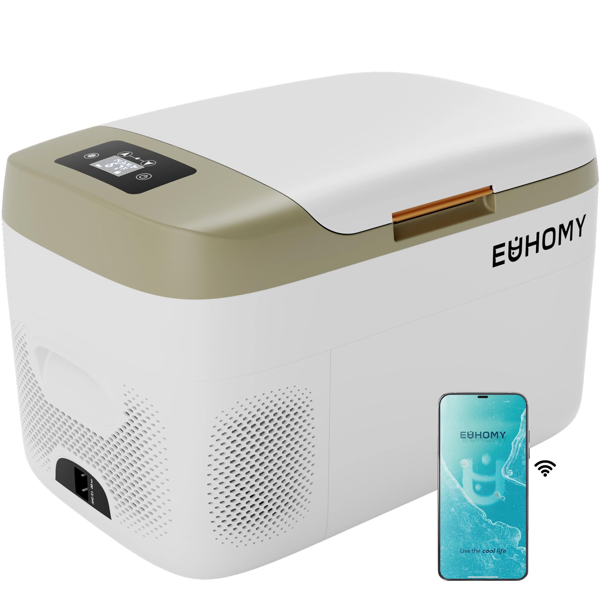 EUHOMY 12 Volt Refrigerators 23QT Car Refrigerator APP Control Car Fridge with 12 24V DC 110-240V AC Portable