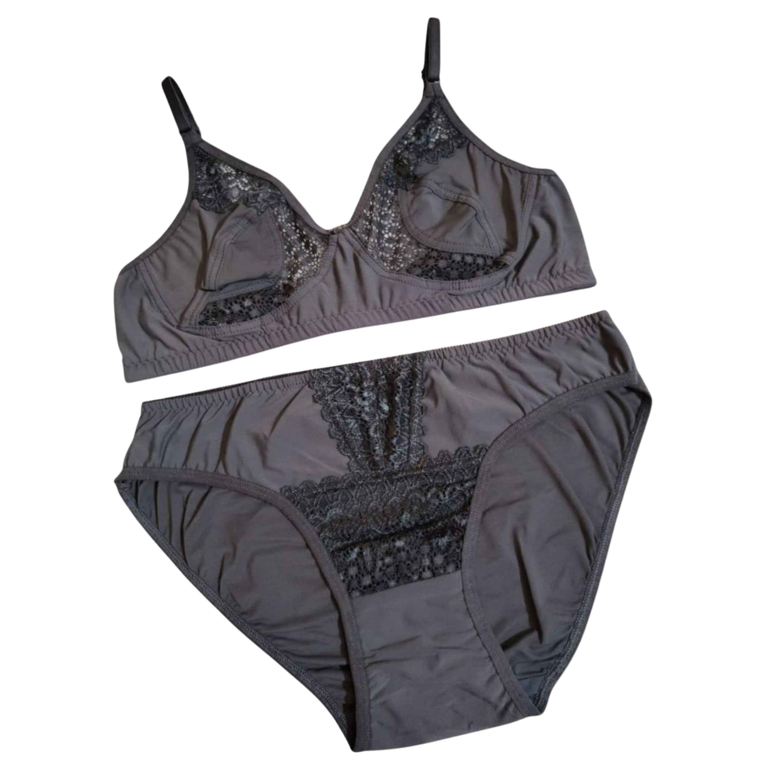 SHEETAL Traders | Women Non Padded Bra and Panty Set Soft Lace Nylon Innerwear Combo | Cup Size- B-image-42