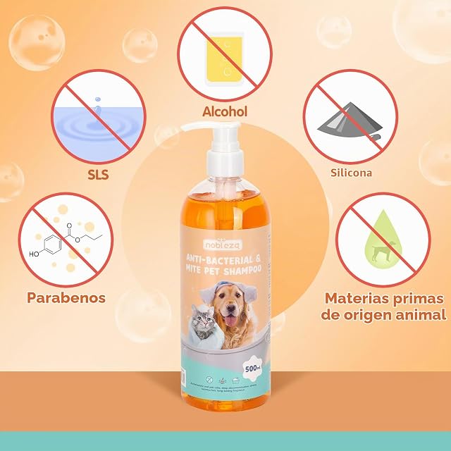 Foto 3 de 7 de Nobleza-Champú para Perros y Gatos de Agua con Citronela Hipoalergénico,Calma Champú Repelente Antipulgas…