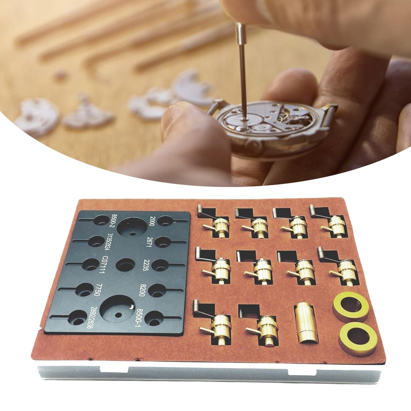 Set di barili professionali per la riparazione di orologi a molla, ideali per 10 tipi di calibri multipli efficienti, strumenti di manutenzione degli orologi, movimento a molla principale