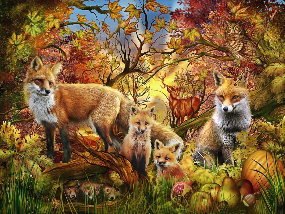 Puzzle jesienne lisy 550 sztuk