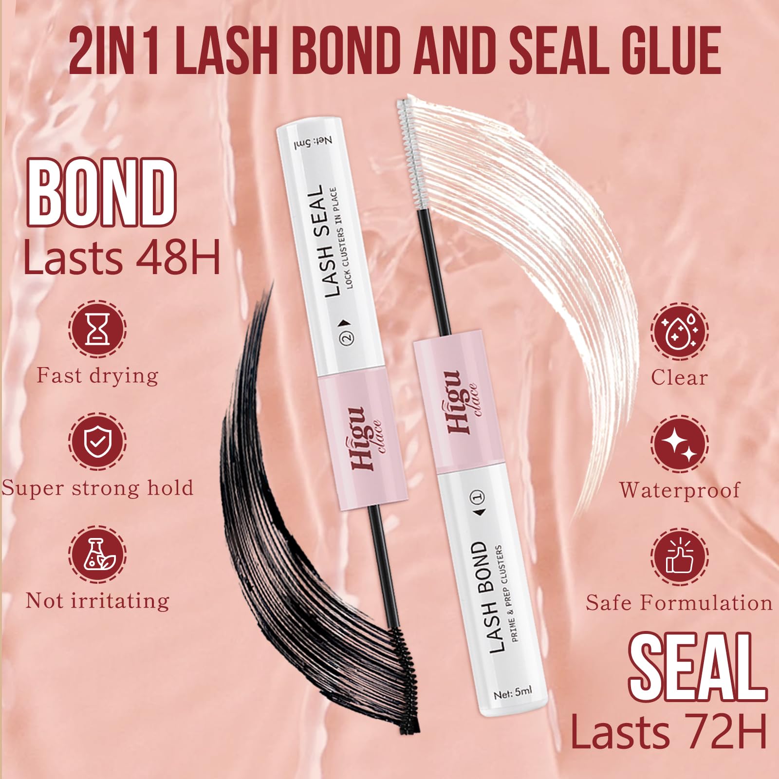 Wispy-Cluster-Lashes Kit 10-18mm, Higu clace Natural Lashes Cluster Kit D curl - Image 4