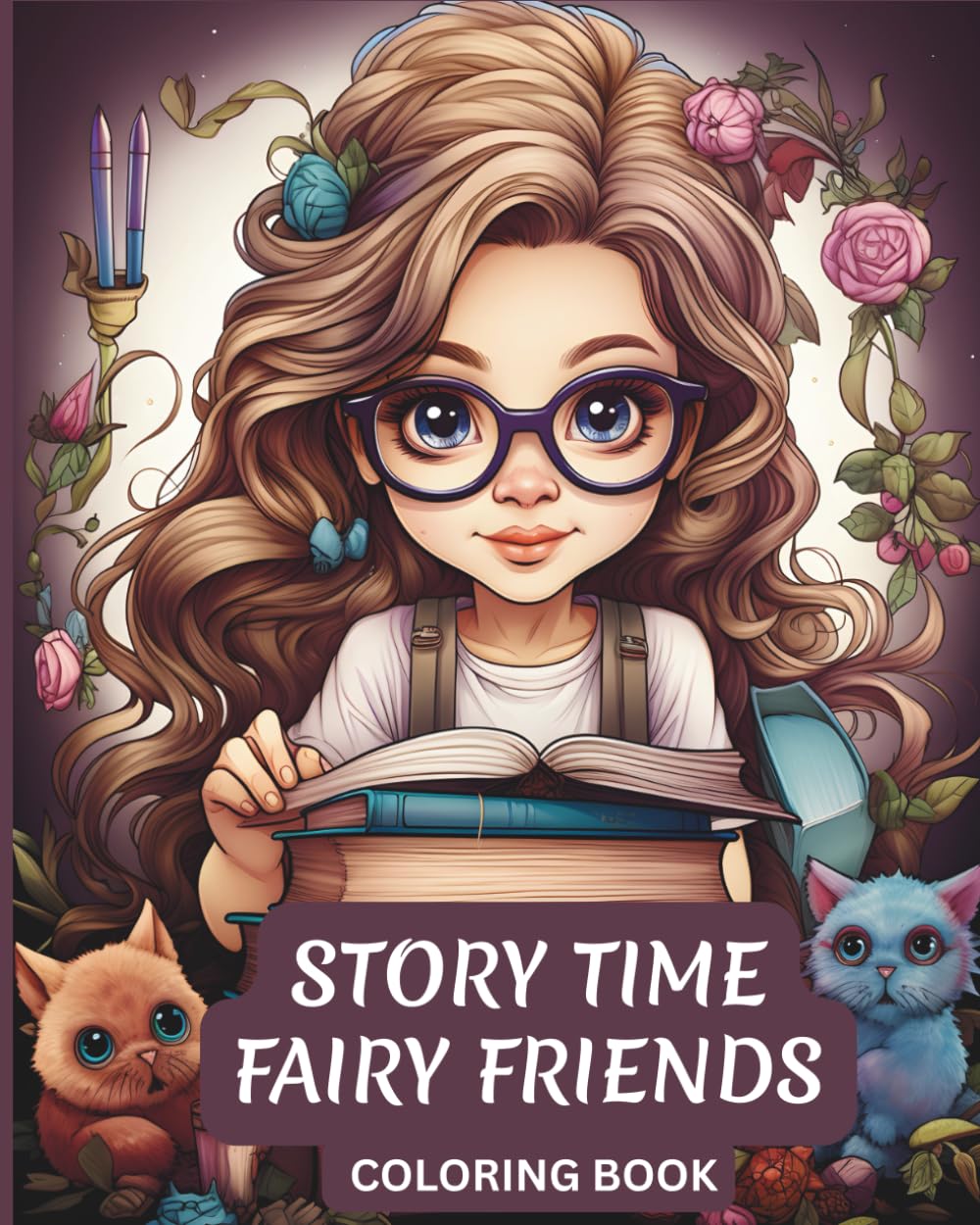 Story Time Fairy Friends Coloring Book: Cute Reading Fairies in Cozy Floral Settings for Relaxation and Creative Coloring