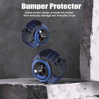 2 Pack for CMF Watch Pro 2 Bezel Ring, Bumper Protector for CMF Watch Pro2 Metal Round+Ring Bezel Guard, Anti Scratch Bumper Protector, Without Screen (Dark Blue)