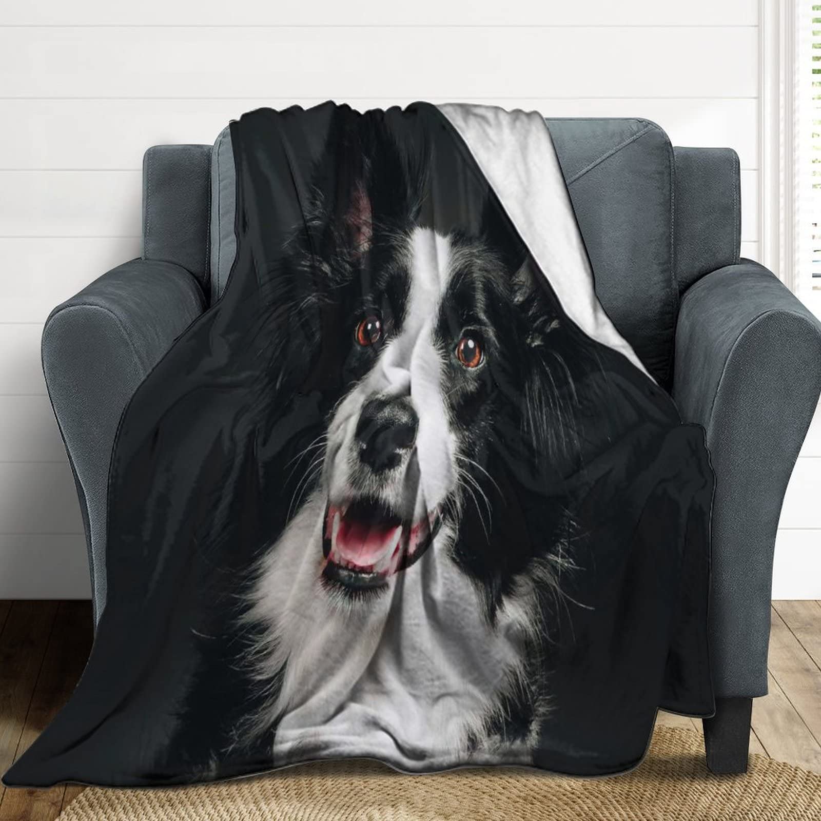 Coperta In Flanella Smart Border Collie – 127x152 Cm, Morbida, Calda, Perfetta Per Divano, Viaggi E Regali - 3