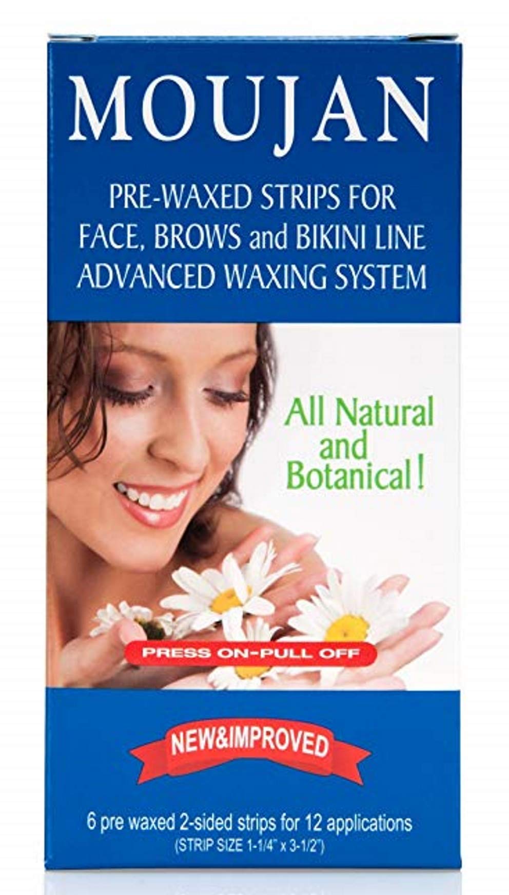 MOUJAN Pre-Waxed Strips for Face [ 3 Pack ]