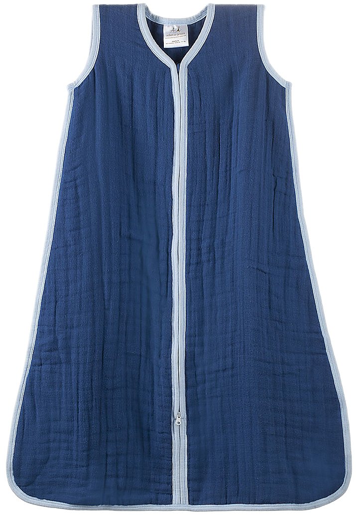 aden + anais Cozy Muslin Sleeping Bag, Boy In Blue, Large