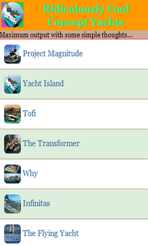 Ridiculously Cool Concept Yachts - App on Amazon Appstore
