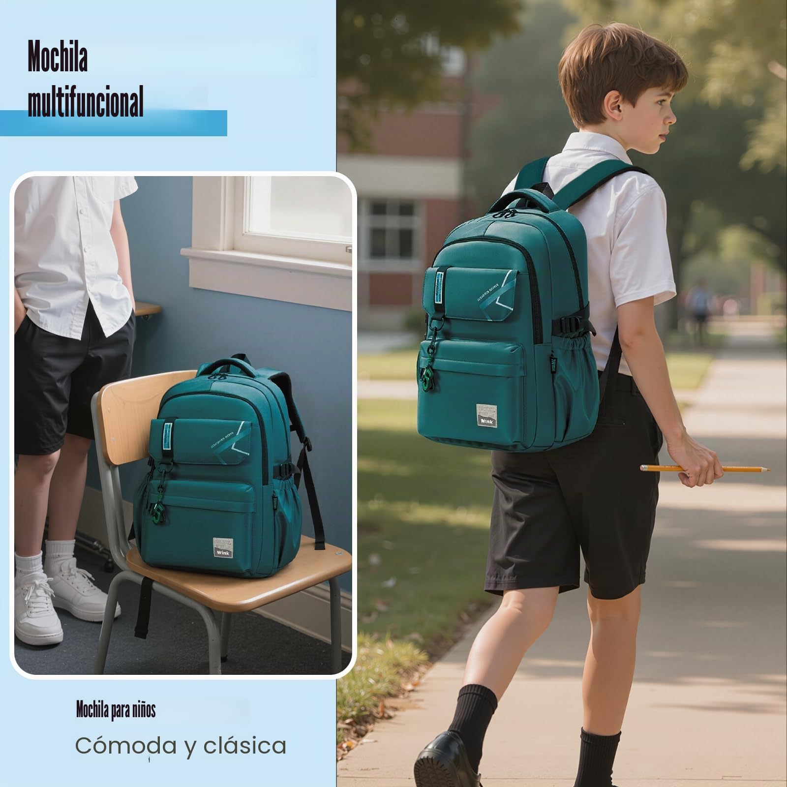 ZHIERNA Mochila escolar para niños, adolescentes, niñas, mochila escolar, mochila para niños de 8, 10, 14 años, mochila escolar grande para regalos escolares, escuela primaria o escuela secundaria