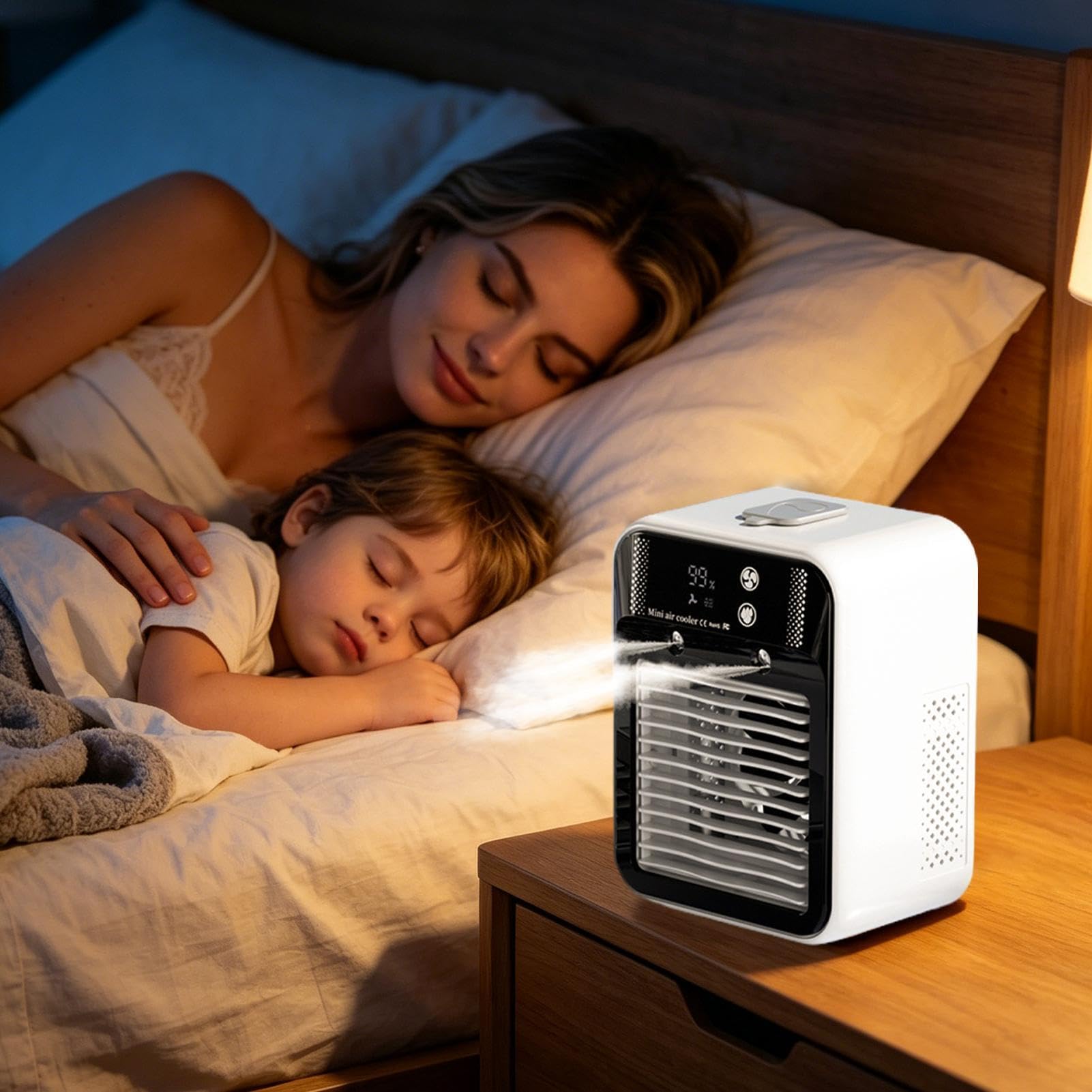 Condizionatori Portatili | Ventilatore Silenzioso Rinfrescante | Condizionatore con 2 Velocità - per Casa Camera da Ufficio Garage Scrivania Cucina Dormitorio