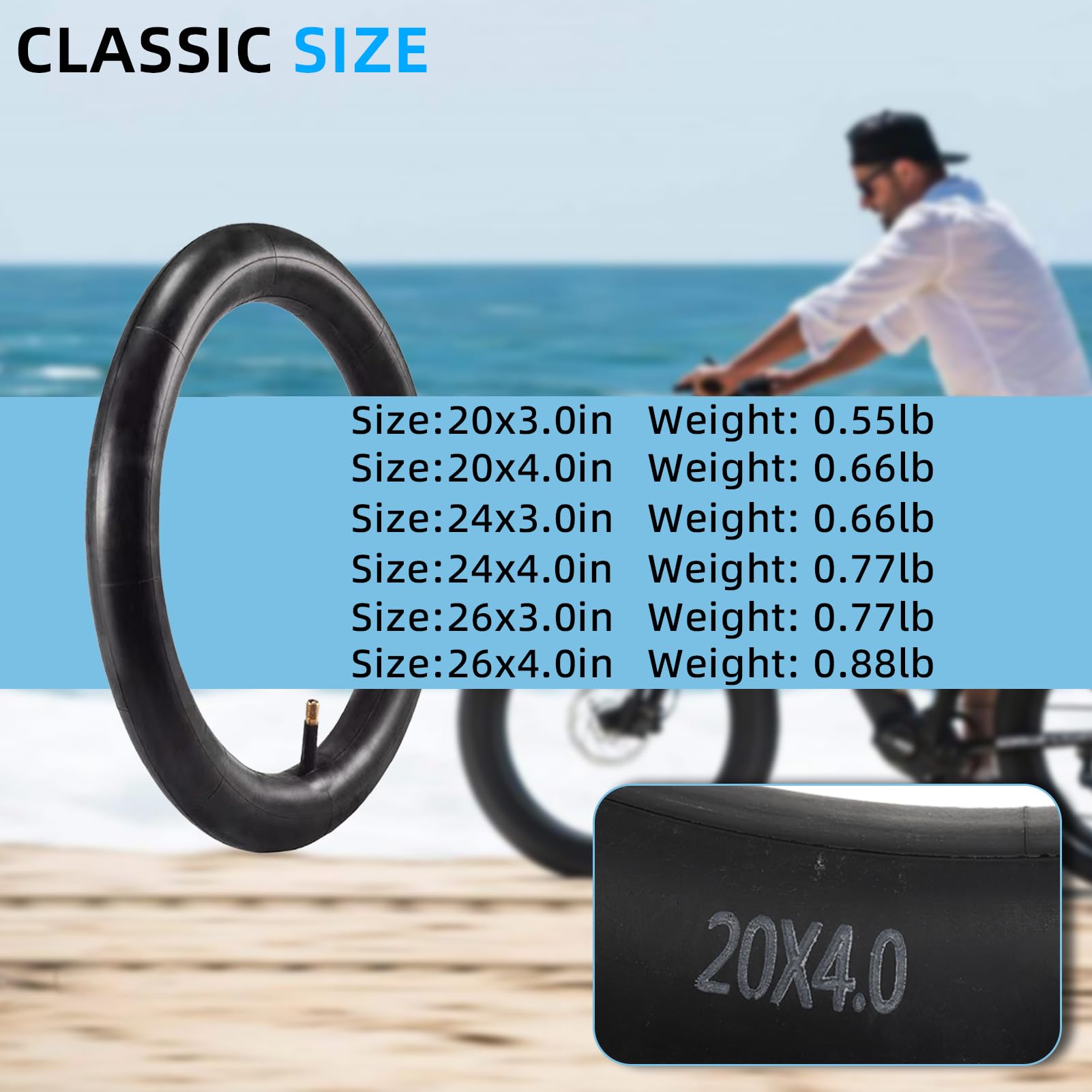 新品！GP3000 650c 20-571 26x3/4 Amazon.com: 20/24/26x3.0/4.0 Fat Tire Tube,Replacement Puncture