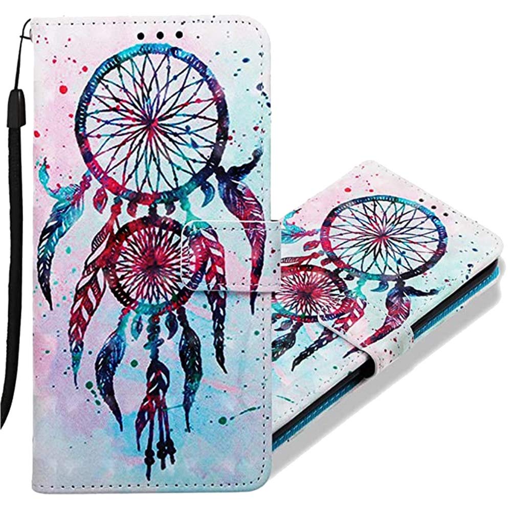 IMIRST Case for Galaxy A13 5G Wallet Case Painted PU Leather Folio Flip Case with Credit Card Slots Kickstand Magnetic Protection Phone case for Samsung Galaxy A13 5G Colored Wind Chimes YB