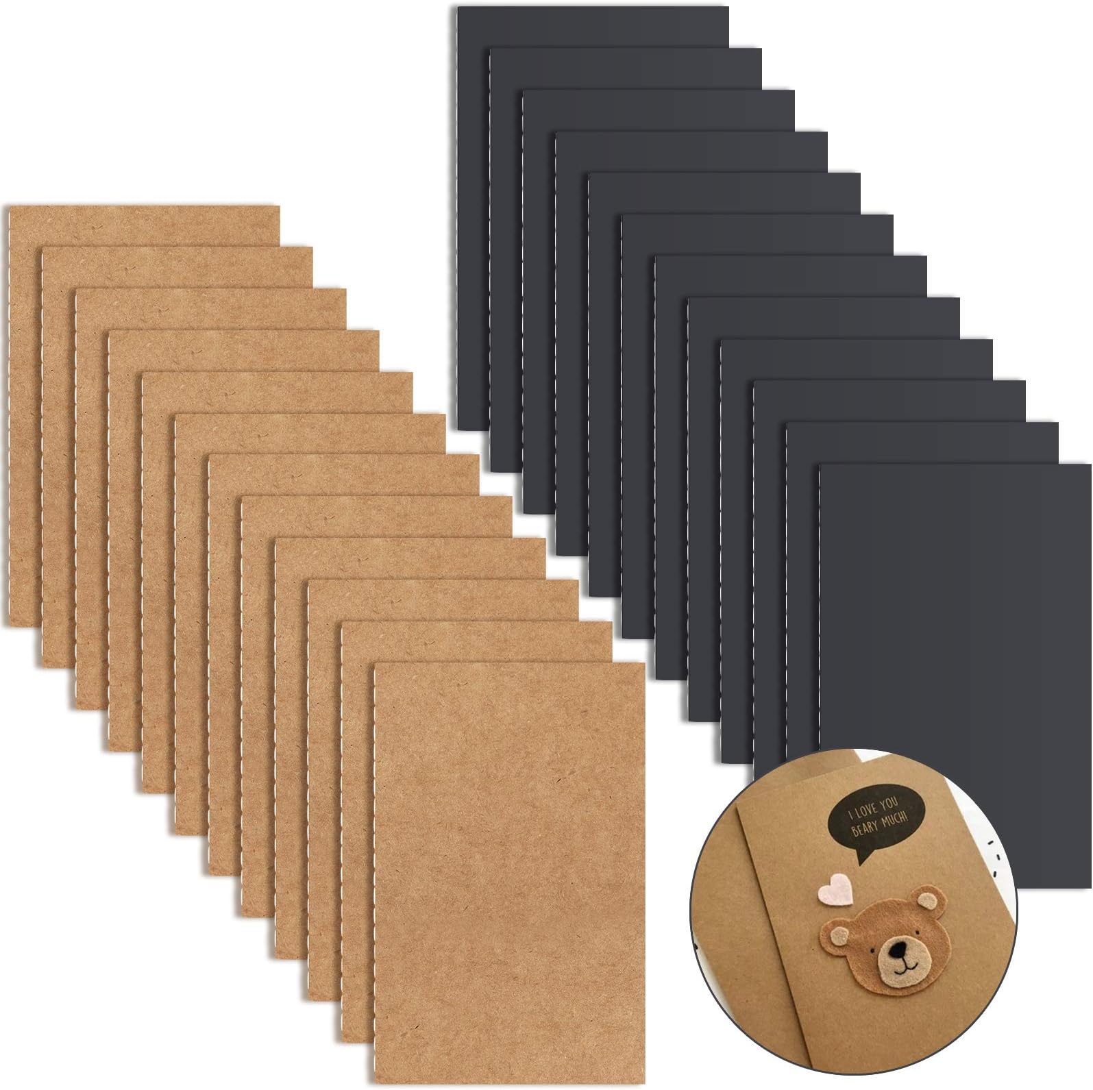 Jekkis 24 Pack Mini Notebooks Bulk, Pocket Notebook, Journal Notebooks Set, Small Notebooks Journals, Portable Mini Lined Memo Notepad, 3.5 x 5.5 Inches, 24 Sheets/48 Pages, Gifts