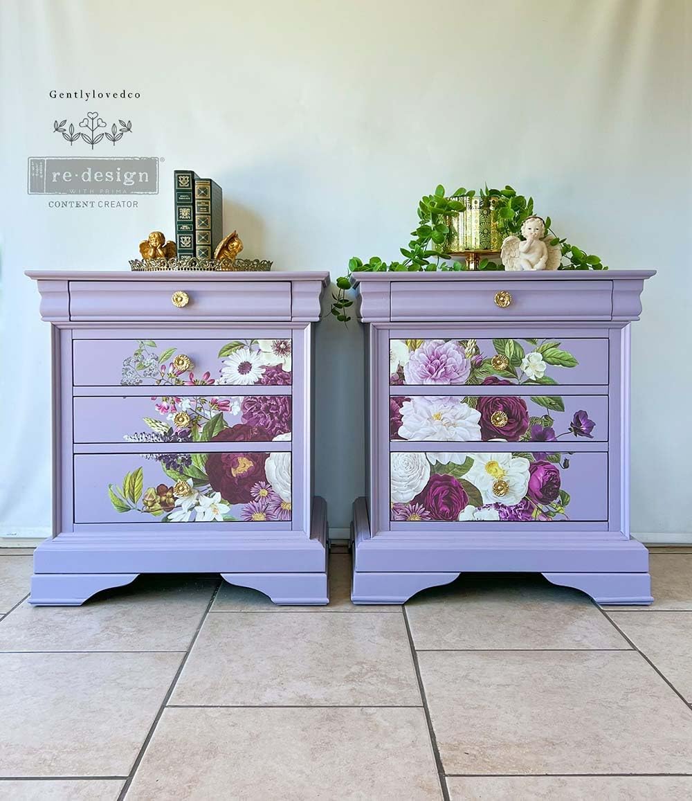 Redesign with Prima Decor Transfers® - Meet Me in The Garden - Total Sheet Size 24"x35", Cut into 2 Sheets rub-ons 655350663483 Decor Transfer Rub on Transfers for Furniture Vintage