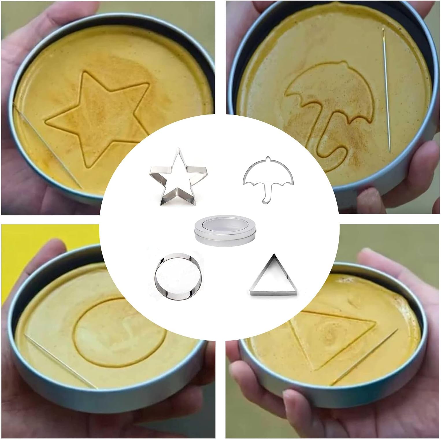 5pcs/set Squid TV Game Cookies Sugar Pie, Cookie Candy Mold and Biscuits Storage Tin Can Candy Cookies Board Games Realistic Korean Movie Props Family Table Games Toy for Adult Kids (5pcs) (A)