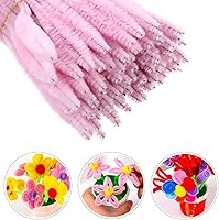 Vista 6 de SEWACC 200 unidades hechas a mano de chenilla con baches de felpilla, suministros esponjosos, suministros flexibles, decoración de tallos