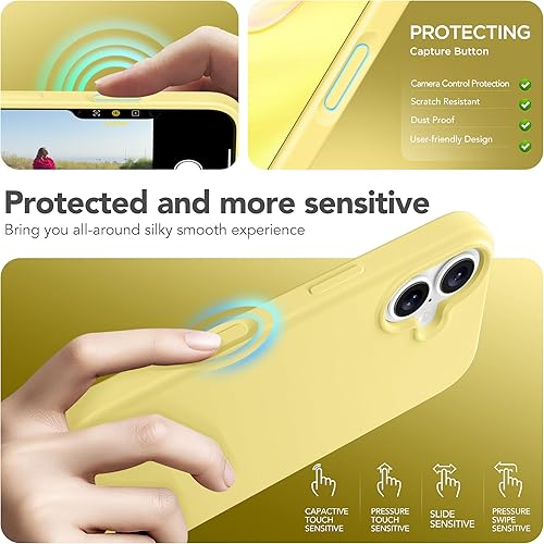 Miniatura 75 de GONEZ Funda para iPhone 14 Pro, compatible con Magsafe, con protector de pantalla + protector de lente de cámara, forro de microfibra suave