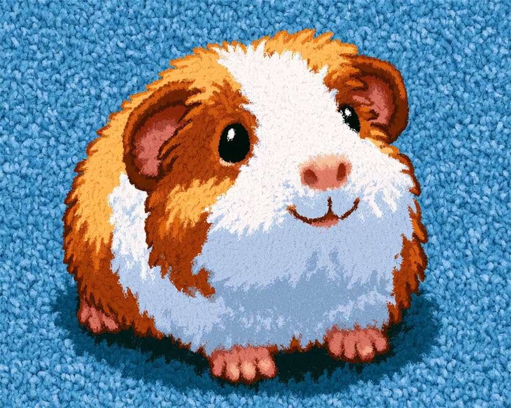 FWRTYCB Latch Hook Kitscute Smiling Guinea Pig