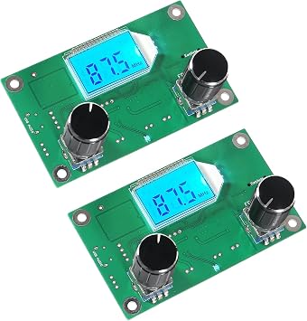 2pcs Digital FM Receiver Module, DC 3V-5V Radio Receiver Module Digital Stereo Board LCD Display DSP PLL 76.0MHz-108.0MHz