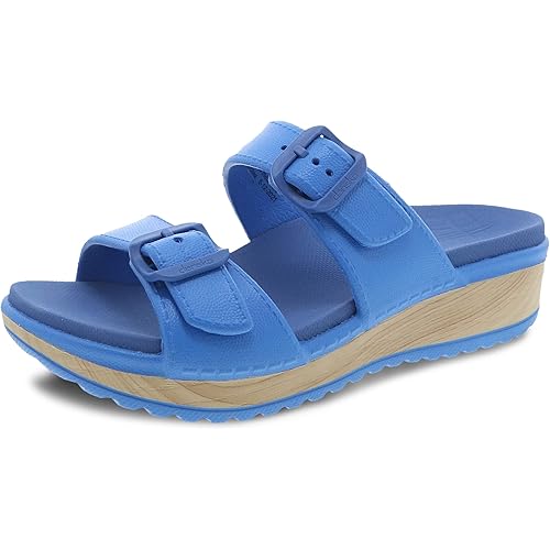 Dansko Kandi Slip-On Adjustable Sandal for Women – Lightweight and Durable, Easy Clean Molded EVA –Natural Arch Technology for Added Support