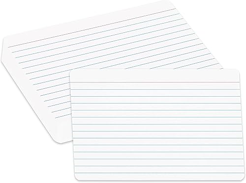 Tarjetas de índice a rayas blancas con esquinas redondas, tarjetas de notas de archivo (4-x-6)