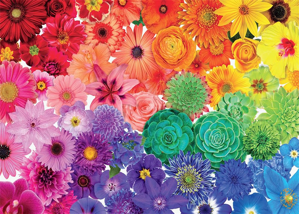 Yiting 1000 Piece Jigsaw Puzzles for Adults, Bright Flowers Home Decor Art Jigsaw Puzzles Teen, Family Fun Challenging Game Stress Relief Difficult Jigsaw Puzzle Idea Gift - 70cm x 50cm