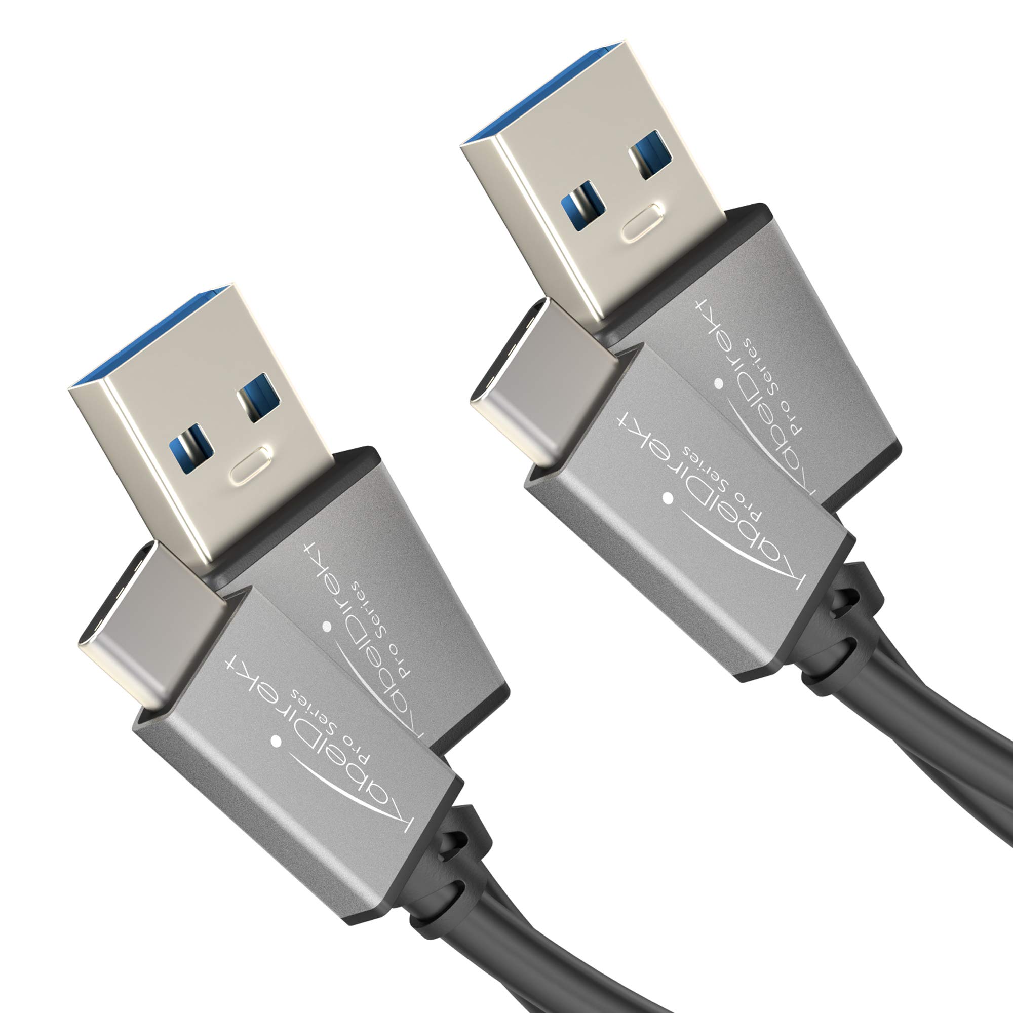 KabelDirekt – USB-A 3.0 to USB-C Cable – 2x1m