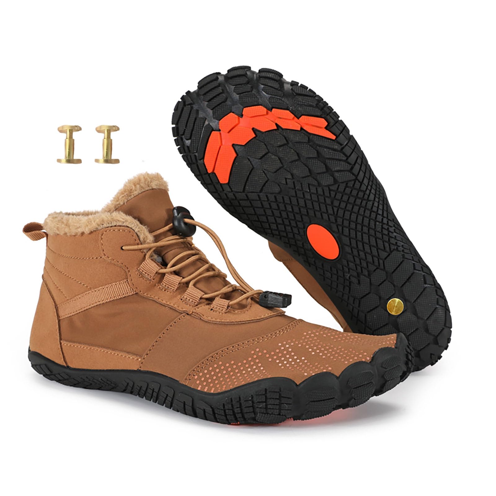 Winter Grounding Shoes with Copper Hike Winter Barefoot Boots for Womens Mens with Solid Pure Copper Screws