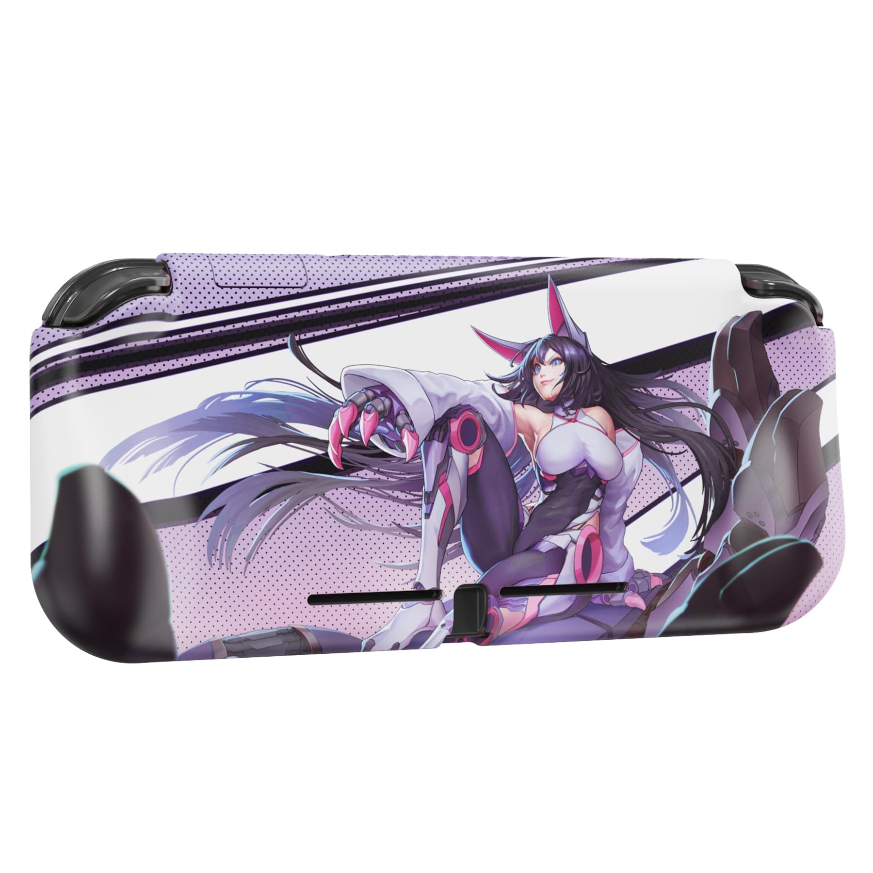 Playvital ZealProtect Custodia per Nintendo Switch Lite, custodia protettiva per accessori, impugnatura ergonomica Joycon con pellicola protettiva e tappi per tasti per Switch Lite (Neko Mecha)