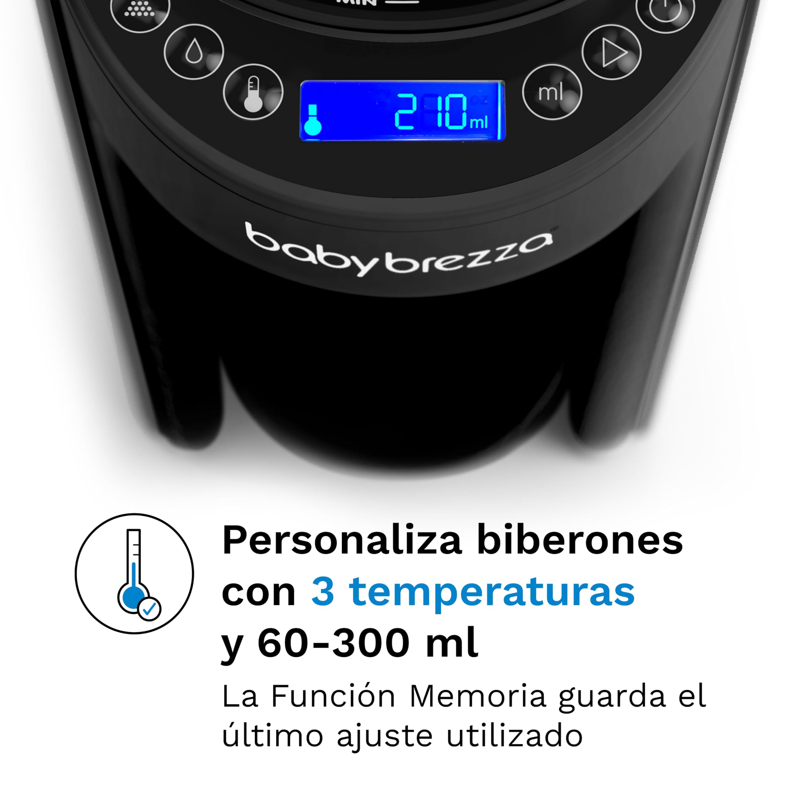 Baby Brezza - Formula Pro Advanced, Preparador de Biberones Automático y Dosificador de Fórmula, Máquina para hacer Biberones, Incluye Recambio de Embudo y Cubierta, Set Negro
